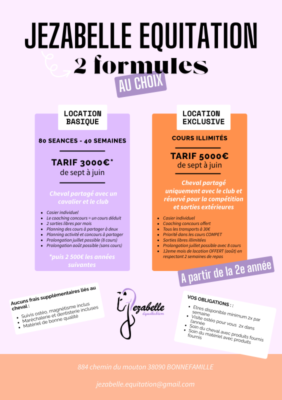 Tarifs 2026-2027